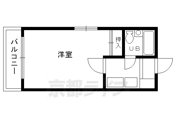 ロイヤルヒルズ鷹ヶ峯 202｜京都府京都市北区鷹峯黒門町(賃貸マンション1K・2階・20.00㎡)の写真 その2