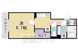 （仮称）北区上賀茂朝露ヶ原町 302 3階1Kの間取り