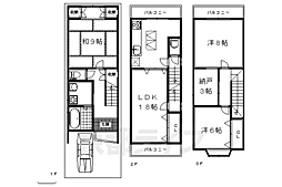 西院矢掛町貸家2−2