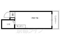 K・West 1Kの間取図画像