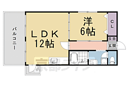 メゾン醒ヶ井 1階1LDKの間取り