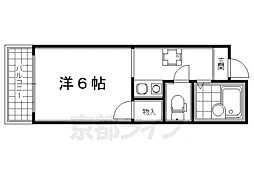 アーバンレイ12 5階1Kの間取り