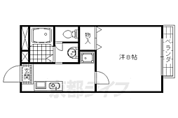 ルミエール小林 1階1Kの間取り