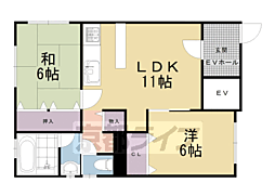川梅ビル 5階2LDKの間取り