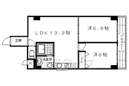 富小路近藤ビル 5階2LDKの間取り
