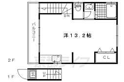 ハウスＭ 2階ワンルームの間取り