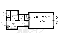 エステムコート御所南 1Kの間取図画像