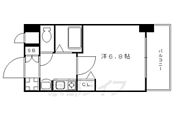 ベラジオ河原町御池 1Kの間取図画像