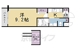 JR東海道・山陽本線 京都駅 徒歩13分の賃貸マンション 5階1Kの間取り