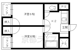 Stable西賀茂2 2Kの間取図画像