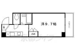 ＨＧＹ富小路 3階1Kの間取り