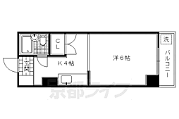 フィルストン 3階1Kの間取り