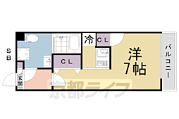 ＴＨＥ　ＧＡＲＮＥＴ　ＳＵＩＴＥ　ＲＥＳＩＤＥＮＣＥ　御所西 3階1Kの間取り