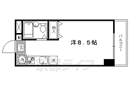 紫明ドミトリー 3階ワンルームの間取り