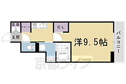 ストーリーズうずまさ 1Kの間取図画像