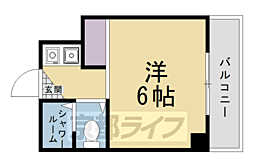 紫野ビル 1Kの間取図画像