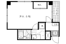 アメニティK2 1Kの間取図画像