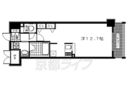 RESIDIA御所東 ワンルームの間取図画像