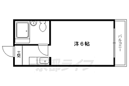 ハイツ修学院 1Kの間取図画像
