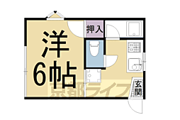 メゾンドエル 1Kの間取図画像