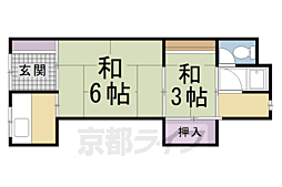 泉川町アパート 2Kの間取図画像