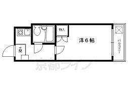 ピアレ下鴨 1Kの間取図画像
