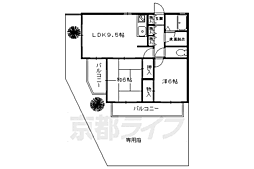 パレス・イマイ 2LDKの間取図画像