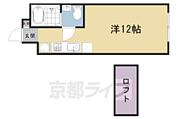 嵐山リバーサイドハイツ 1Kの間取図画像
