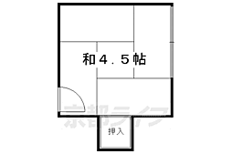 中南荘 ワンルームの間取図画像