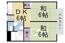 ハイツ保原 2DKの間取図画像