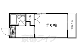 シェアフラット岩倉 ワンルームの間取図画像