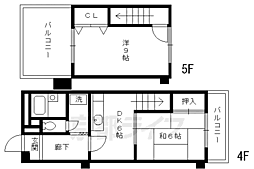 トーカン淀本町マンション 2DKの間取図画像
