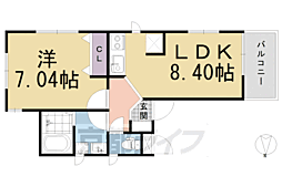 肥後町ハイツ 1LDKの間取図画像