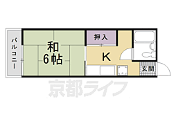ハウス須賀 1Kの間取図画像