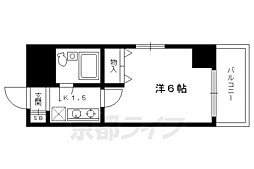 高田ビルデトム・ワン西陣 1Kの間取図画像