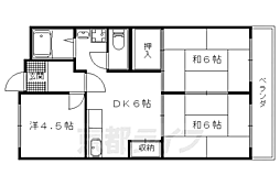 グランドハイツ沢野井 3DKの間取図画像