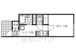 レオネクストサザンガーデン寺田 1Kの間取図画像
