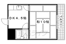 吉川ハイツ 1Kの間取図画像