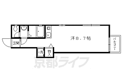 コンフォートハマ ワンルームの間取図画像