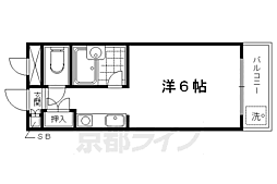 プレミオ下鴨 1Kの間取図画像
