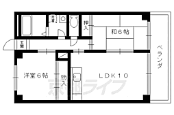 メゾンドール奥文 2LDKの間取図画像