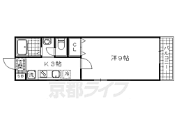 NF別保ハイツ 1Kの間取図画像