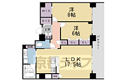 ROUAGE御所南 2LDKの間取図画像