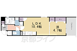 ベラジオ雅び京都烏丸西 1LDKの間取図画像