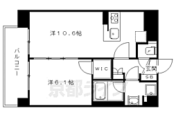 プレサンス京大前 1LDKの間取図画像
