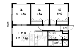 トゥエルヴ宝ケ池 3LDKの間取図画像