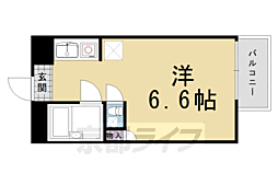 カツラフラット 1Kの間取図画像