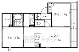 狸翠庵 2LDKの間取図画像