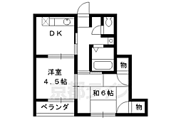 エスポワール 2DKの間取図画像