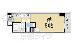 サンハイツ西 1Kの間取図画像